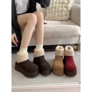 Giày Bốt Cổ Lông Đế 7cm – Sang&hellip;