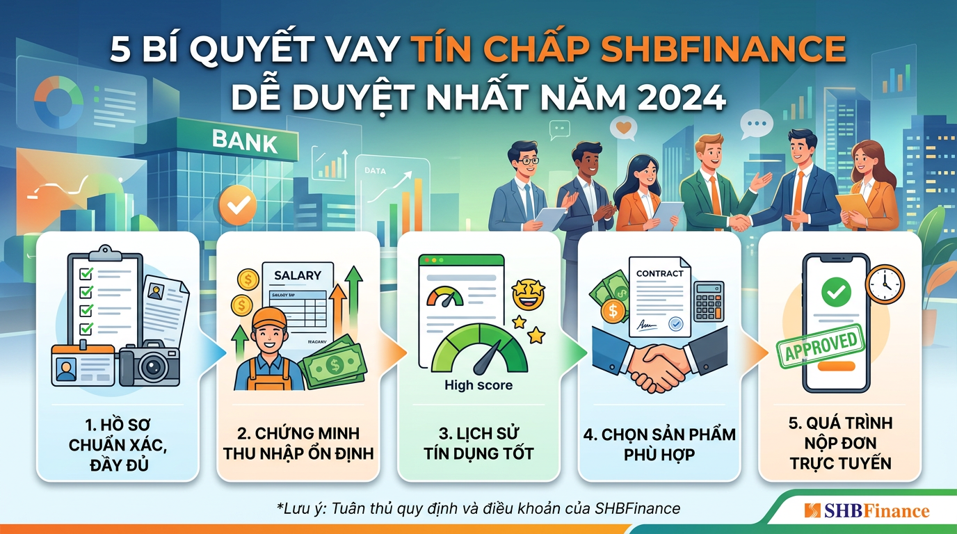 5 Bí Quyết Vay Tín Chấp SHBFinance Dễ Duyệt Nhất Năm 2024