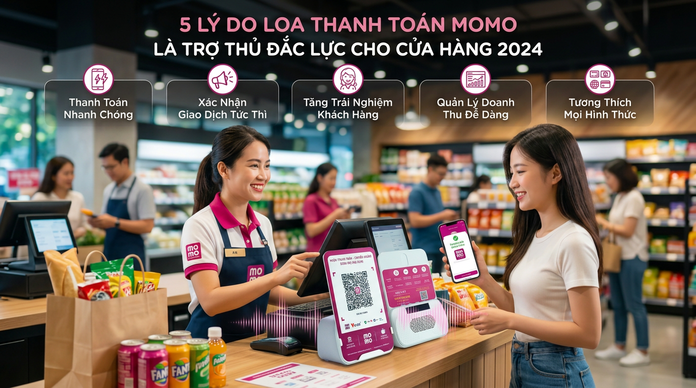 5 Lý Do Loa Thanh Toán MoMo Là Trợ Thủ Đắc Lực Cho Cửa Hàng