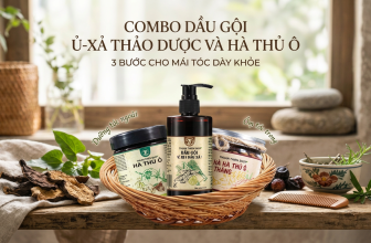 Combo Dầu Gội / Ủ-Xả Thảo Dược Và Hà Thủ Ô: 3 Bước Cho Mái Tóc Dày Khỏe