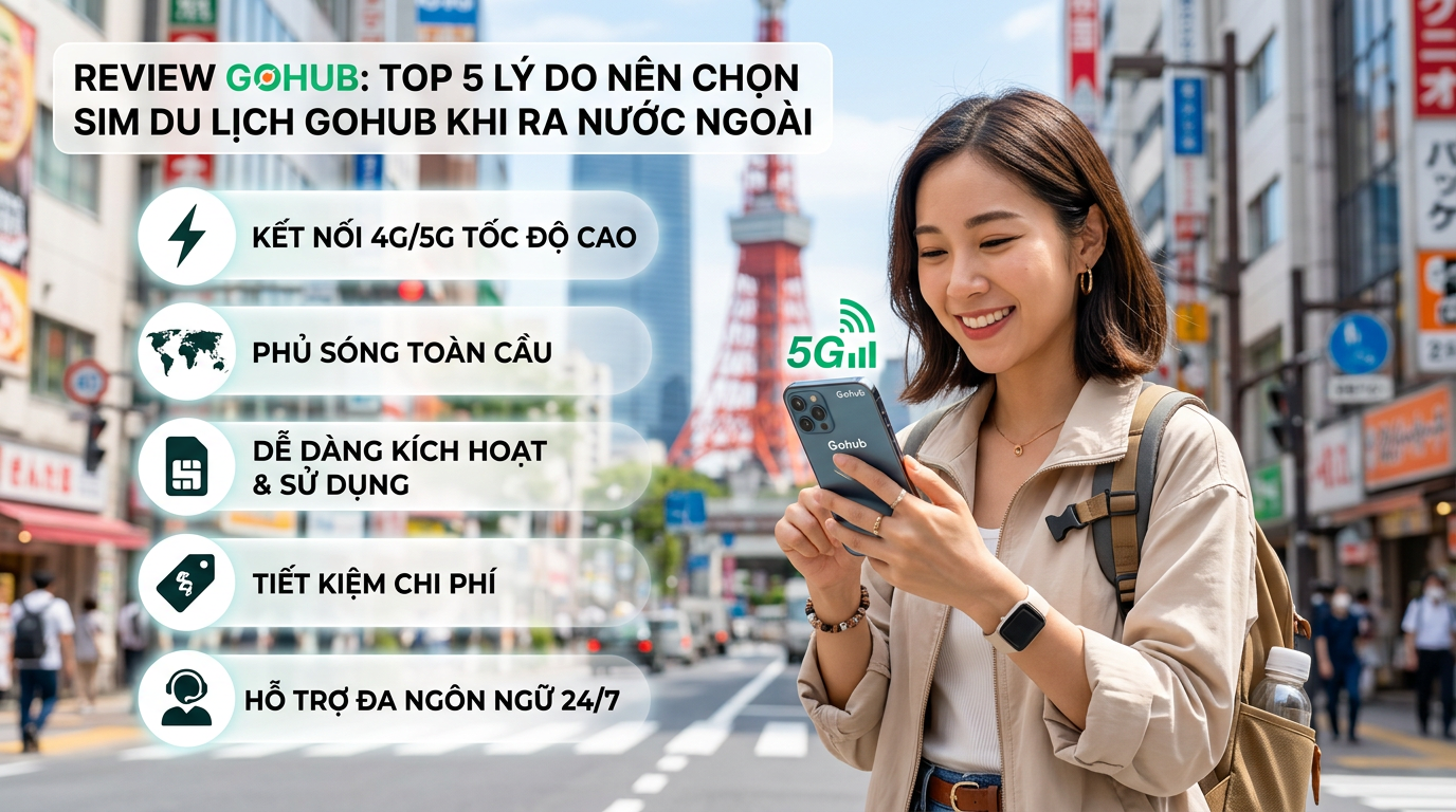 Review Gohub: Top 5 lý do nên chọn Sim du lịch Gohub khi ra nước ngoài
