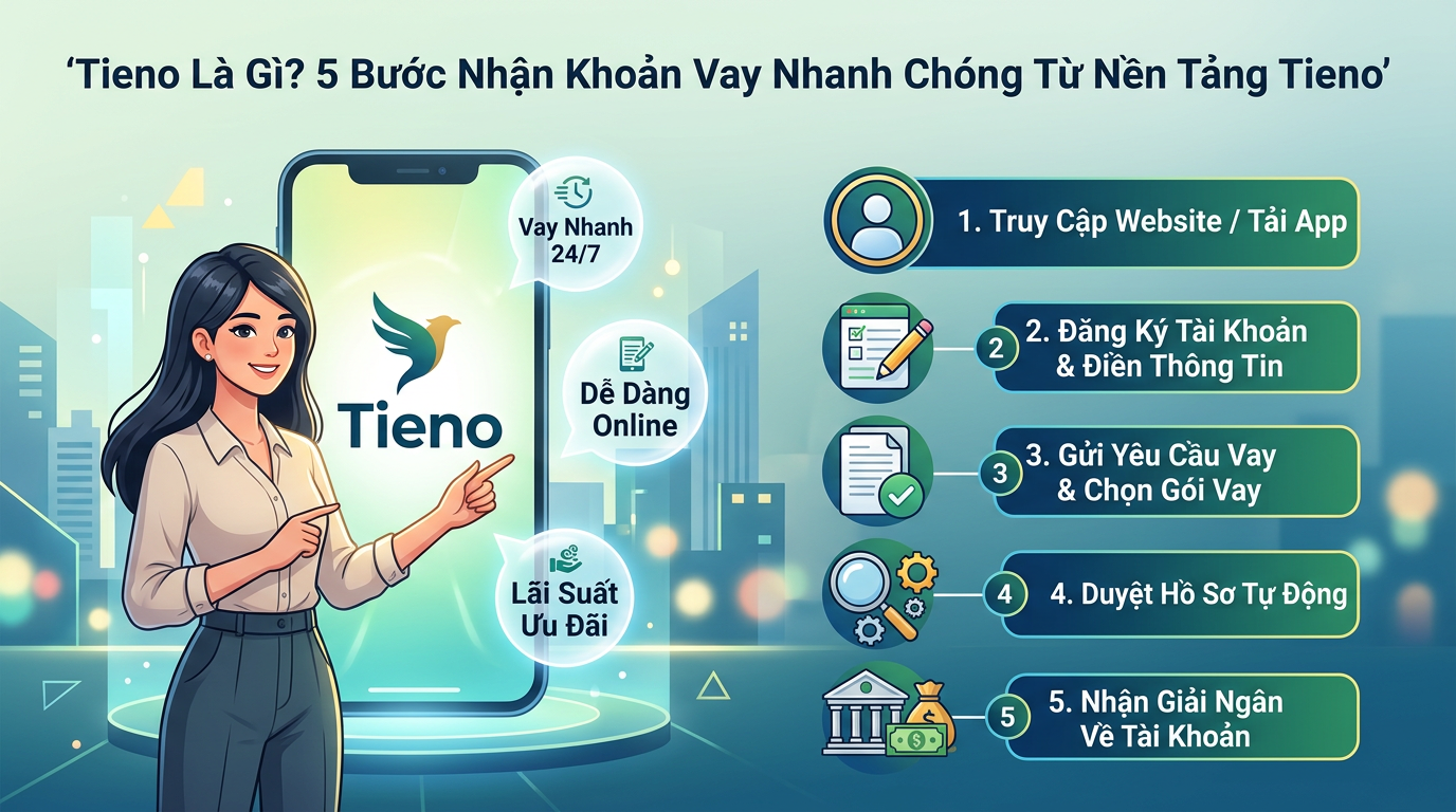 Tieno Là Gì? 5 Bước Nhận Khoản Vay Nhanh Chóng Từ Nền Tảng Tieno