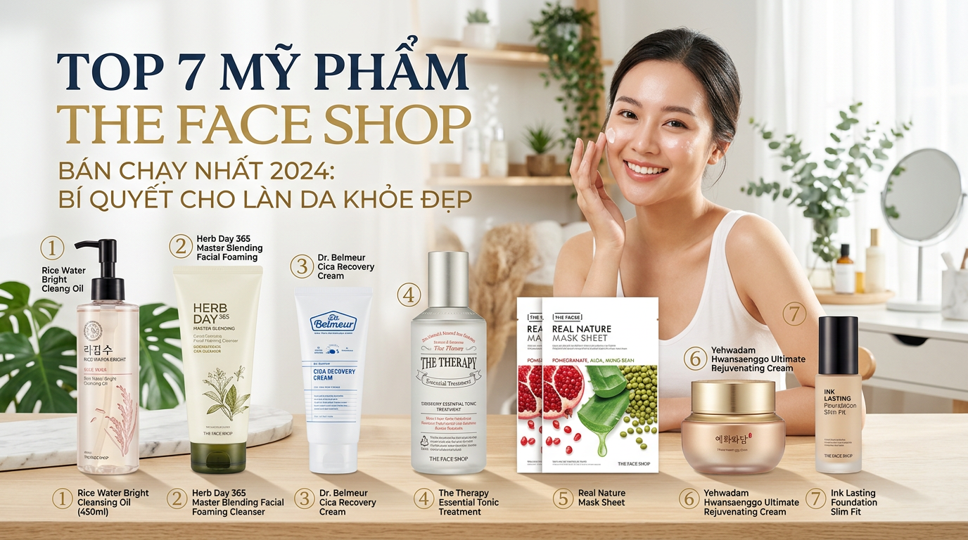 Top 7 Mỹ Phẩm THE FACE SHOP Bán Chạy Nhất 2024: Bí Quyết Cho Làn Da Khỏe Đẹp