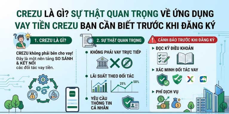 Crezu là gì? Sự thật quan trọng về ứng dụng vay tiền Crezu bạn cần biết trước khi đăng ký (2026)