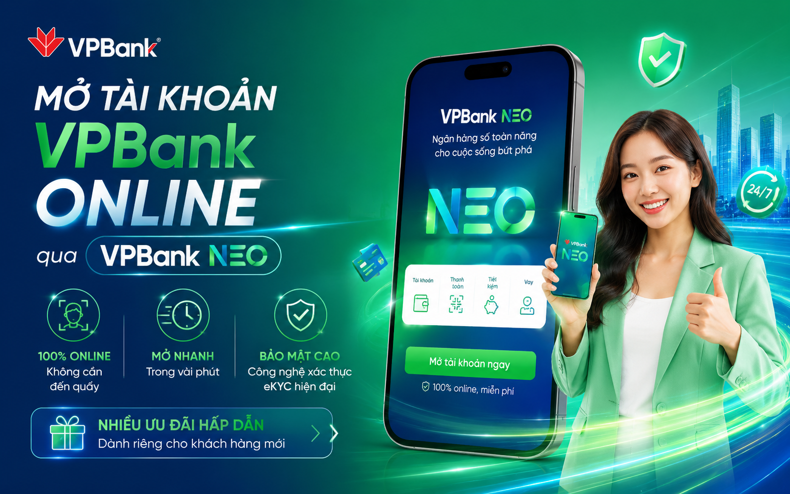 Mở tài khoản VPBank online qua VPBank NEO