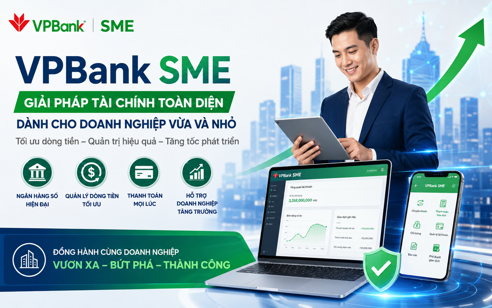 Giải pháp VPBank SME giúp doanh nghiệp tăng tốc dòng tiền năm 2026: Mở tài khoản online chỉ trong vài phút