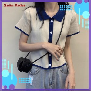 (xám,2XL) Áo Polo Ngắn Tay Áo Thun Phụ Nữ Mùa&hellip;
