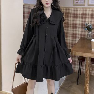 (Sẵn 2XL) váy nữ búp bê dáng xòe thu đông