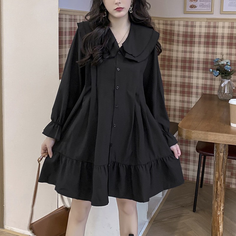 (Sẵn 2XL) váy nữ búp bê dáng xòe thu đông