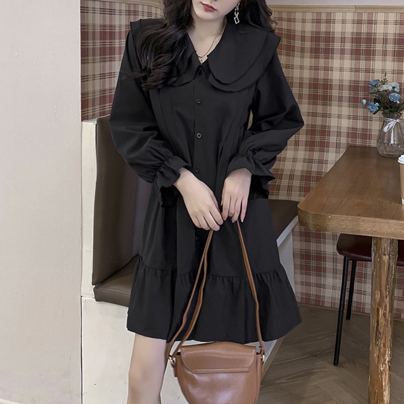 (Sẵn 2XL) váy nữ búp bê dáng xòe thu đông - Ảnh 3