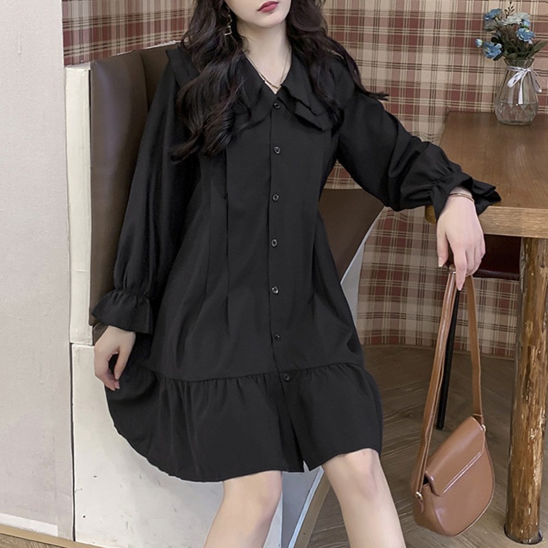 (Sẵn 2XL) váy nữ búp bê dáng xòe thu đông - Ảnh 7