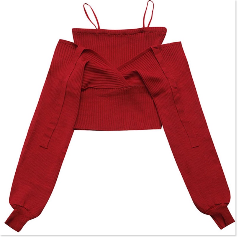 (Đen sz 3XL) Áo Ngực Mùa Xuân Và Mùa Thu Mỏng Hơn. Áo Len Dưới Cùng. Áo Len Đan Hai Mảnh Giả Nữ - Ảnh 5