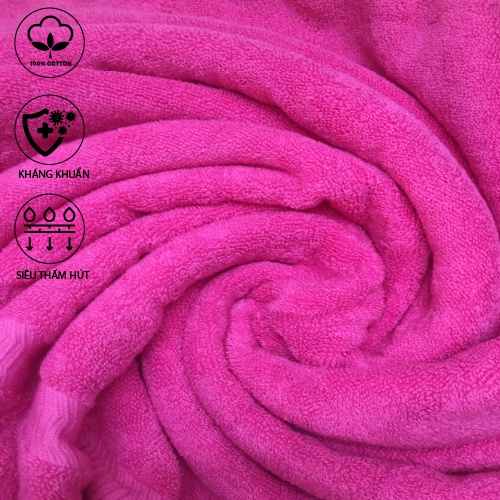 Combo 3 Khăn mặt, 1 Khăn tắm cotton cao cấp gia đình 3 người - 70x140cm & 30x50cm - 400g & 60g - Xưởng dệt Việt Nam0 - Ảnh 8