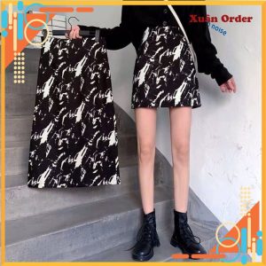 {Sẵn 3xl, dáng dài) Chân váy vân đá dáng chữ&hellip;