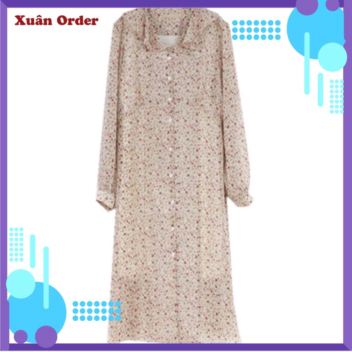 (Sẵn XL, hồng) Váy dài voan hoa - Hàng Quảng Châu - SKU191121X159 - Ảnh 5