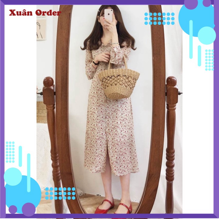 (Sẵn XL, hồng) Váy dài voan hoa - Hàng Quảng Châu - SKU191121X159 - Ảnh 6