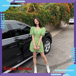 (Sẵn size [70-90 kg]) Váy Hoa Cổ Điển Xanh Lá&hellip;
