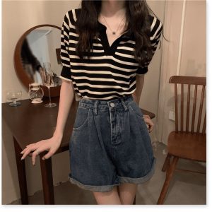(Sẵn XL (60-70 kg) Áo Len Của Phụ Nữ Ngắn&hellip;