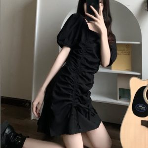 (Sẵn đen, 2XL [70-80kg]) váy dây rút