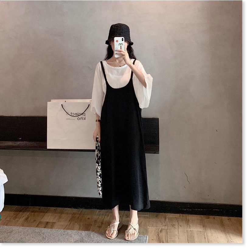 (Sẵn 3XL 95-120 kg) Váy Quây Cỡ Lớn Che Bụng Và Áo Phông Ngắn Tay Mỏng Trên Cùng Bộ Đồ Hai Mảnh - TL97 - Ảnh 3
