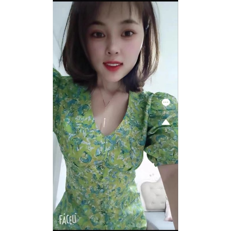 (Sẵn 2XL, có ảnh thật) Váy voan hoa cổ chữ V - Ảnh 8