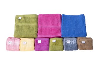 Bộ Khăn Tắm, Khăn Gội Đầu, Khăn Mặt Cotton Thấm Hút
