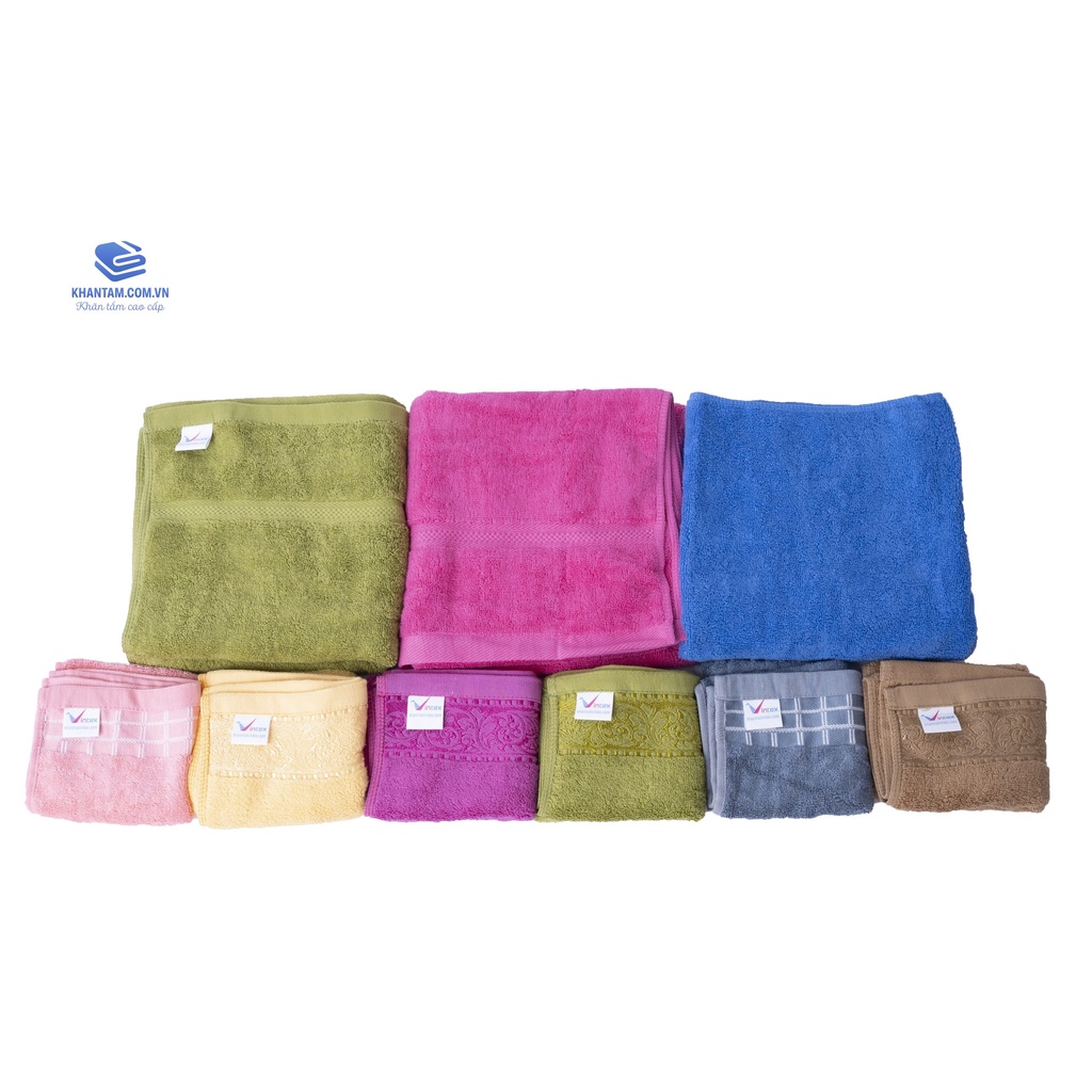 Khăn Tắm Gội Đầu Lau Mặt Dùng Cho Gia Đình Spa Khách Sạn 100% Cotton Thấm Hút Không Ra Màu - Xưởng Dệt