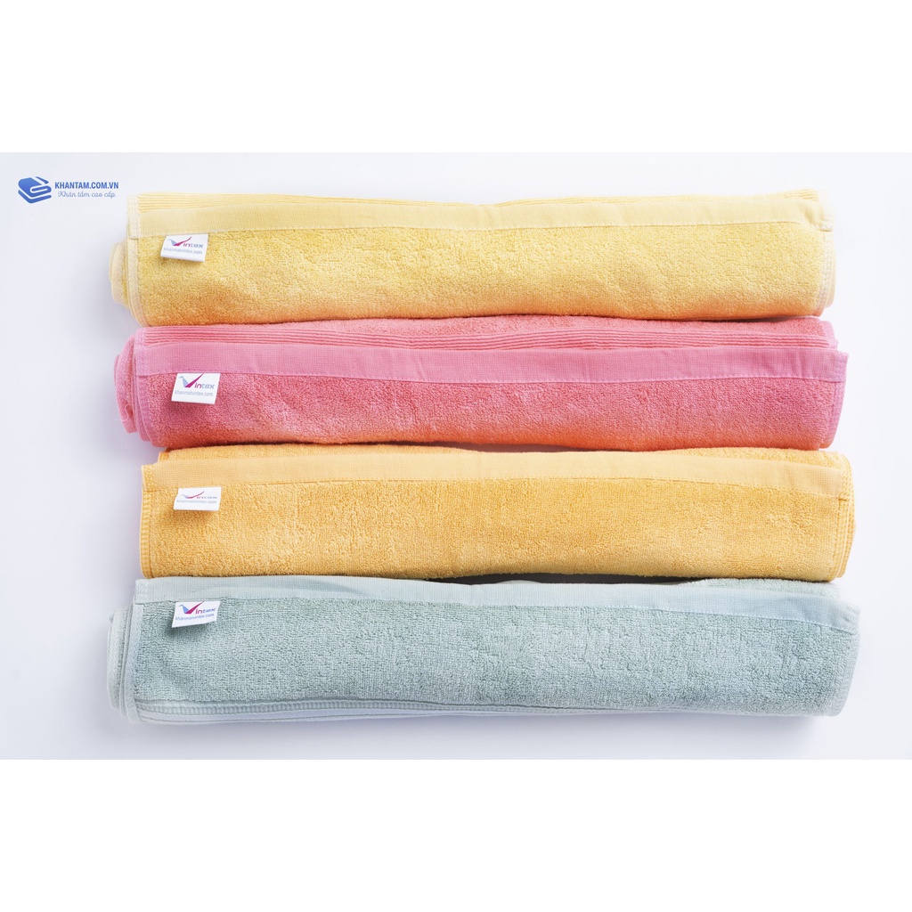 Khăn tắm 70x140cm với sợi bông cotton dày thấm hút tốt, không đổ lông, không ra màu - Xưởng Dệt - Ảnh 2