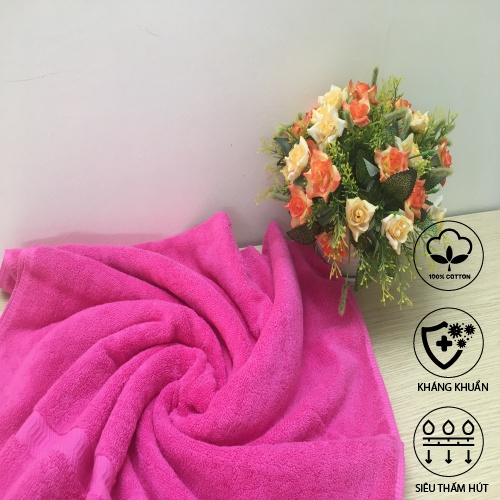 Combo 2 Khăn mặt, 1 Khăn tắm cotton cao cấp gia đình 2 người - 70x140cm & 30x50cm - 400g & 60g - Xưởng dệt Việt Nam - Ảnh 5