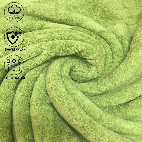 Combo 3 Khăn tắm cotton, 3 Khăn mặt cao cấp gia đình 3 người - 70x140cm & 30x50cm - 400g & 65g - Xưởng dệt Việt Nam0 - Ảnh 7