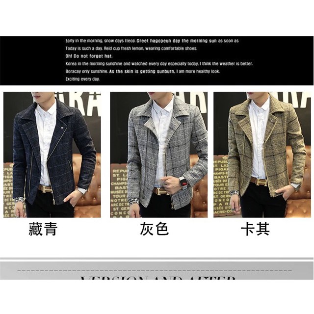 (Sẵn) Áo vest nam dạ kẻ dáng ngắn kéo khoá mặc được nhiều kiểu thời trang Hàn Quốc - XN08 - Ảnh 6
