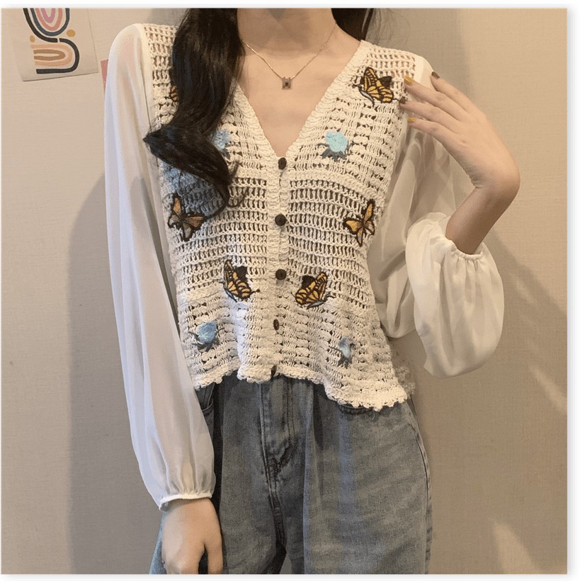 (Sẵn áo len khoác ngoài) Áo nữ hàng quảng châu - Xuân Order - Ảnh 4