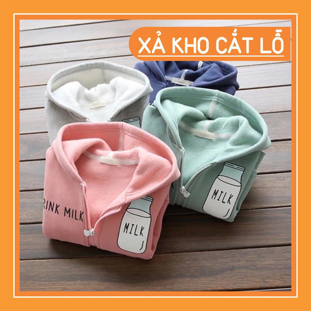 {Xả Kho Lỗ} (Sẵn ghi 120) Áo khoác nỉ kéo khoá giữa hình ngộ nghĩnh cho bé Quảng Châu - Ảnh 3