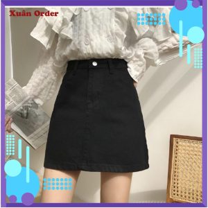 {Xả Kho Lỗ} Chân váy bò dáng chữ A