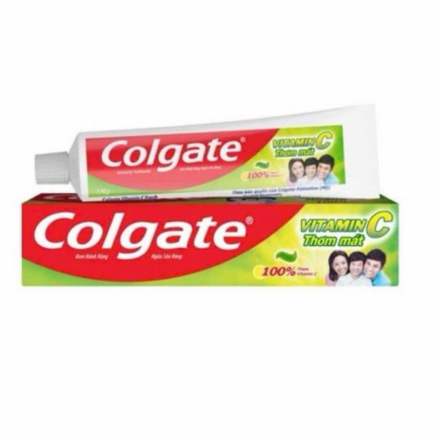 Kem Đánh Răng Colgate Vitamin C Thơm Mát 170g/Tuýp (Dạng Gel Trong) - Chăm Sóc Răng Miệng, Hơi Thở Thơm Mát Hương Chanh
