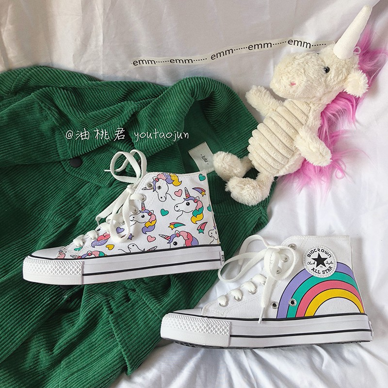 {Xả Kho Lỗ, sz 36} Giày cao cổ kỳ lân Unicorn siêu dễ thương -3 ảnh thật cuối - Ảnh 8