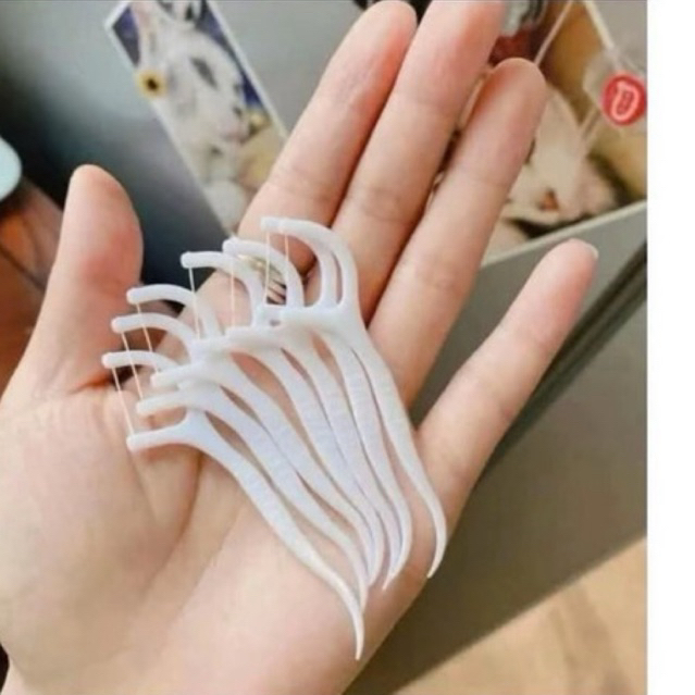Hộp 50 Chiếc Tăm Chỉ Nha Khoa Tiệt Trùng - Tăm Nha Khoa 2 Đầu Vệ Sinh Kẽ Răng Sạch Sâu, Ngăn Ngừa Sâu Răng Hôi Miệng - Ảnh 3