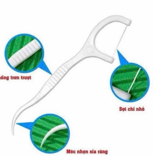 Hộp 50 Chiếc Tăm Chỉ Nha Khoa Tiệt Trùng - Tăm Nha Khoa 2 Đầu Vệ Sinh Kẽ Răng Sạch Sâu, Ngăn Ngừa Sâu Răng Hôi Miệng - Ảnh 4