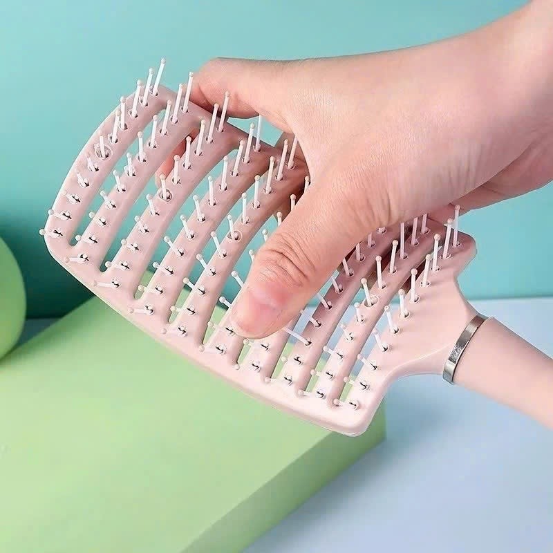 Lược Bán Nguyệt Gỡ Rối Đa Năng - Lược Chải Tạo Phồng Chân Tóc, Massage Da Đầu Chống Gãy Rụng Tiện Lợi - Ảnh 6
