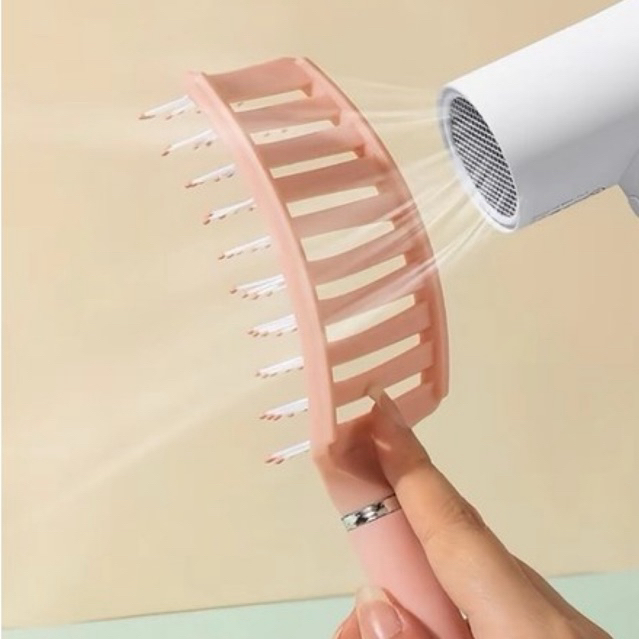 Lược Bán Nguyệt Gỡ Rối Đa Năng - Lược Chải Tạo Phồng Chân Tóc, Massage Da Đầu Chống Gãy Rụng Tiện Lợi - Ảnh 7