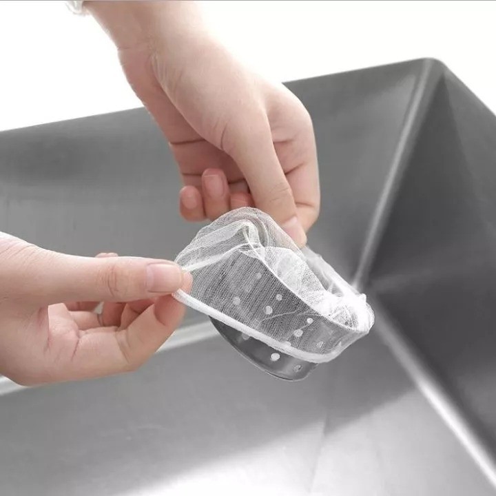 Set 100 Chiếc Túi Lọc Rác Bồn Rửa Chén, Túi Lưới Lọc Rác Bồn Rửa Bát Thông Minh - Giữ Vệ Sinh Sạch Sẽ, Chống Nghẹt Tóc - Ảnh 5