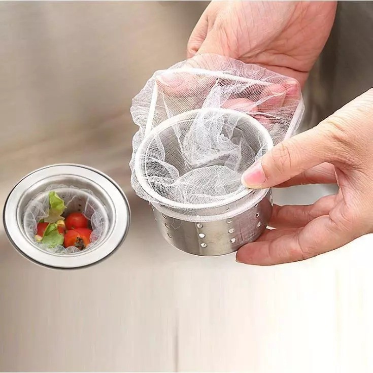 Set 100 Chiếc Túi Lọc Rác Bồn Rửa Chén, Túi Lưới Lọc Rác Bồn Rửa Bát Thông Minh - Giữ Vệ Sinh Sạch Sẽ, Chống Nghẹt Tóc - Ảnh 6