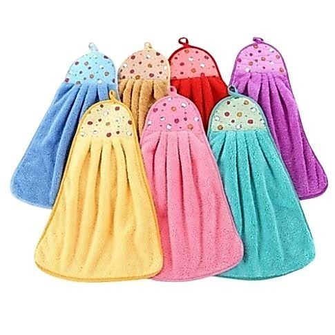 Khăn Lau Tay Nhà Bếp, Khăn Lau Bát Treo Tường Siêu Thấm Hút Chất Liệu Cotton Mềm Mại 26x42cm