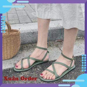(Sẵn xanh, sz 38) Dép Sandals đan dây / Dép&hellip;