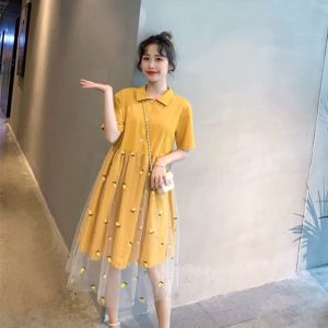 {Sẵn XL}Váy cổ đức chân váy 2 lớp thêu hình&hellip;