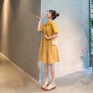 {Sẵn XL}Váy cổ đức chân váy 2 lớp thêu hình&hellip;
