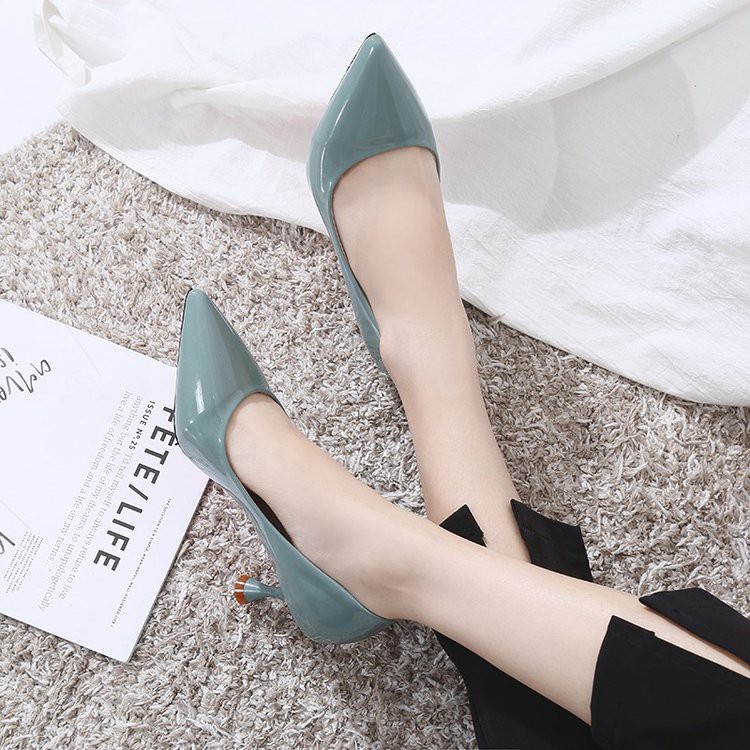 Gót 6.5cm, size 35-40, có ảnh thật - giày cao gót nữ phong cách Âu Mỹ - Ảnh 3