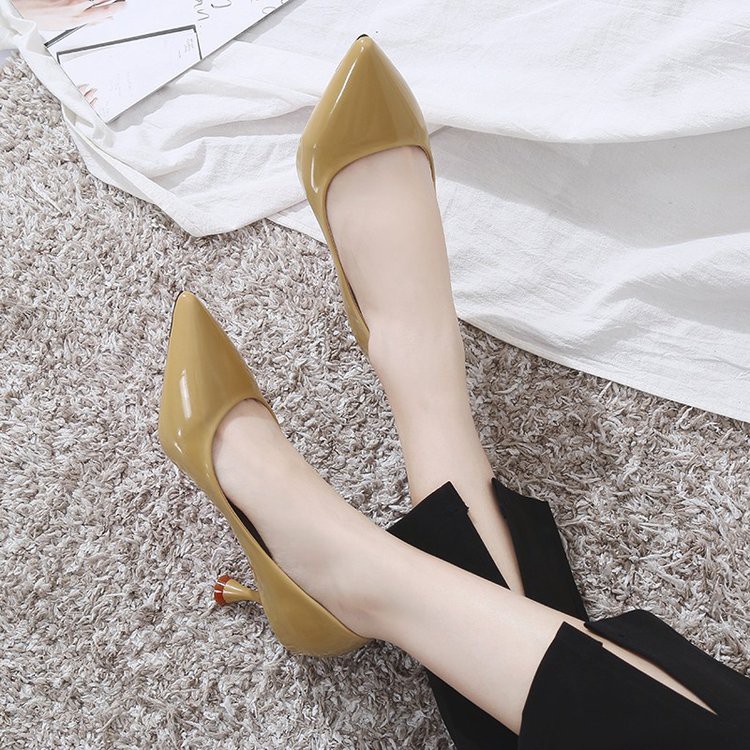 Gót 6.5cm, size 35-40, có ảnh thật - giày cao gót nữ phong cách Âu Mỹ - Ảnh 4