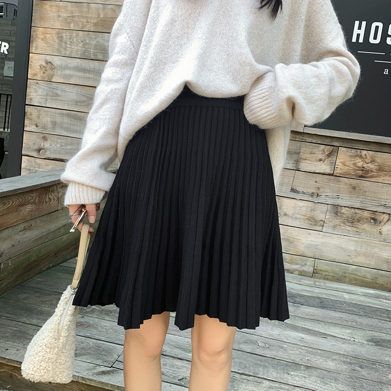 (Sẵn 3xl, có ảnh thật) váy xếp li eo cao a-line - Ảnh 8