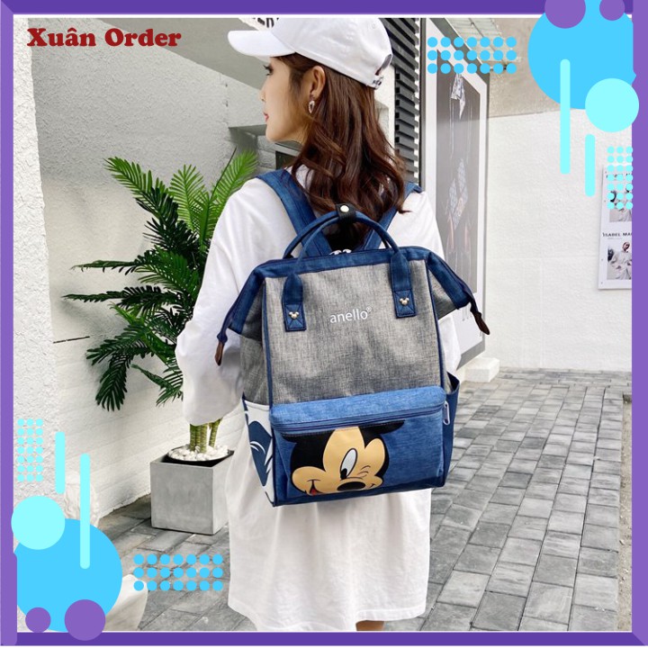 (Mickey kẹp lớn hồng) Balo túi hàng quảng châu - Xuân Order - xuanorderqc - XN9